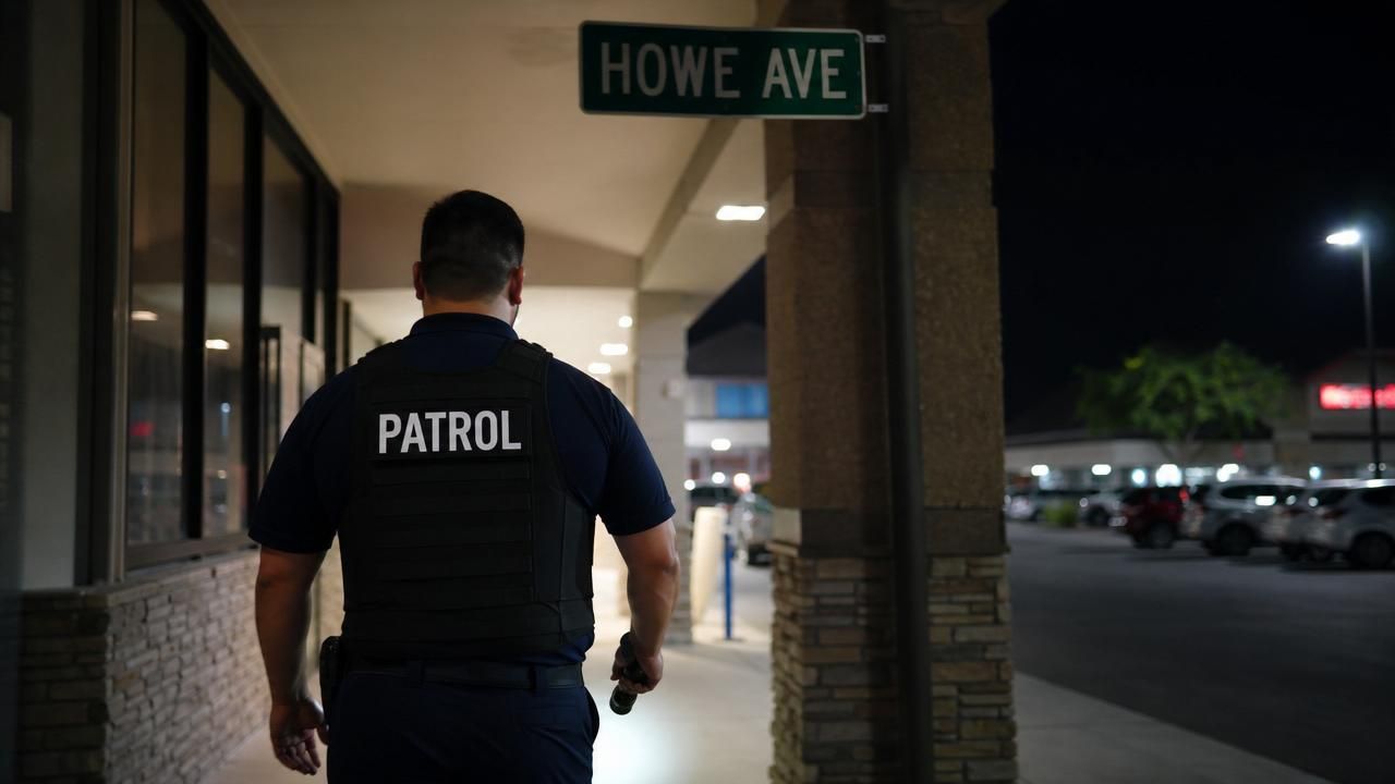 Security guard near me Arden-Arcade Sacramento — Stormhammer foot patrol on Howe Ave, 95825