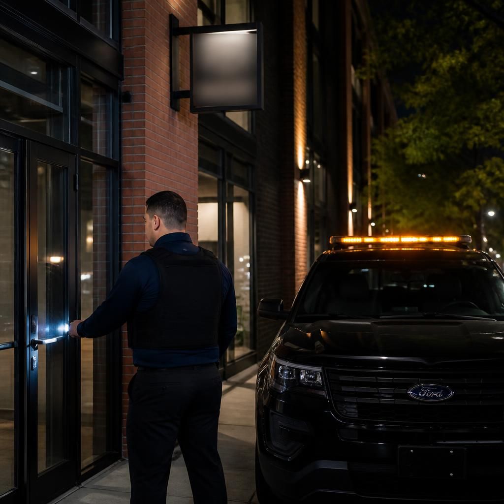 Loft building security R Street Sacramento — Stormhammer officer lockup check, 95811