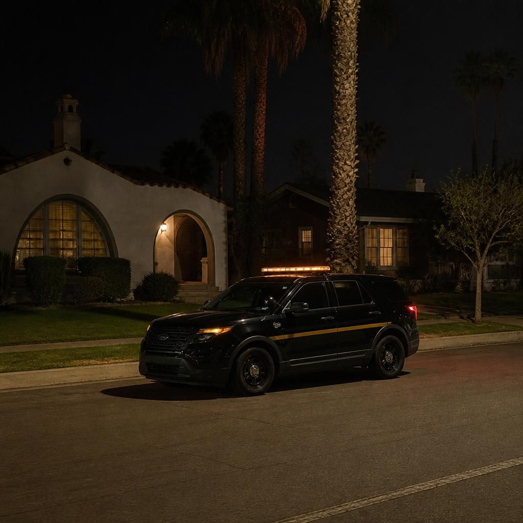 Drive by patrol near me Tahoe Park Sacramento — Stormhammer SUV on 14th Avenue, 95820