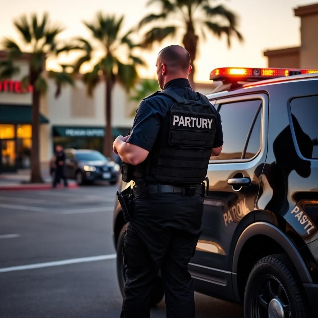 Retail security Vacaville Premium Outlets — Stormhammer officer lot sweep, Nut Tree Road, 95687