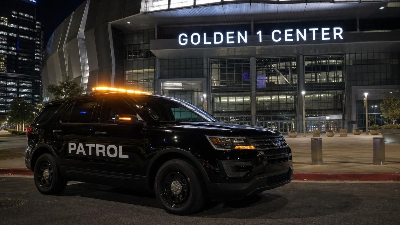 Event security near me Sacramento — Stormhammer SUV at Golden 1 Center, DOCO downtown, 95814
