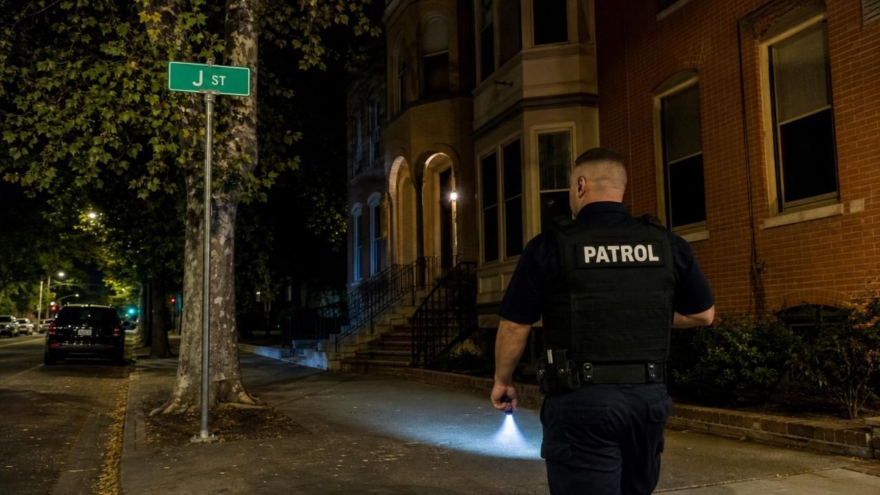 Apartment security patrol near me Midtown Sacramento — Stormhammer foot patrol on J Street, 95816